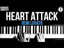 Demi Lovato Heart Attack Karaoke Slower Acoustic Piano Instrumental Cover Lyrics Lower Key Youtube