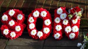 Dad funeral flowers red and white. 42 Funeral Floral Letters Ideas Funeral Floral Floral Letters Funeral