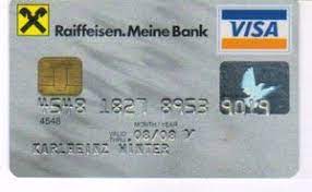 Erledigen sie ihre bankgeschäfte schnell & bequem am pc oder in der mein elba app. Bank Card Raiffeisen Meine Bank Raiffeisen Bank Austria Col At Vi 0005