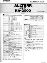 Kato Specifications Cranemarket