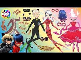 Ladybug and her boyfriend are also going to take part on the party. Paper Dolls Miraculous Ladybug And Cat Noir Make Up And Dress Up Like Aqua Heroes Papercraft Youtube In 2021 Miraculous Ladybug Toys Paper Dolls Ladybug