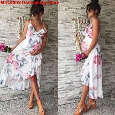 Us 6 92 45 Off Maternity Dresses Maternity Clothes Pregnancy Dress Pregnant Dress Casual Floral Falbala Pregnants Dress Comfortable Sundress In