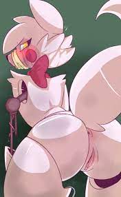 mangle, five nights at freddy's, five nights at freddy's 2,  highres, anus, ass, back, blush, blush stickers, colored skin, crying, fox,  from behind, furry, jailbait knight, looking at viewer, looking back, muzzle