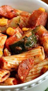 Zucchini Kielbasa Pasta Recipe Kielbasa Pasta Recipes Kielbasa Pasta Kelbasa Recipes