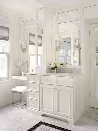 Bathroom Vanity With Makeup Table Bathroom Traditional With Accent Floor Tile Upholstered Jpg 7 Bathroom With Makeup Vanity Vanity Design Traditional Bathroom