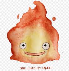 He continuously utters feeble pleas for her to hurry and put him back since his fire was going out. Howl S Moving Castle Watercolor And Calcifer Image Howl S Moving Castle Watercolor Png Image With Transparent Background Toppng