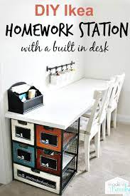 Which is the best diy desk to build? Diy Ikea Homework Station Works For Multiple Kids Too