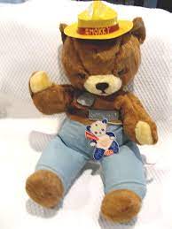 Vintage Smokey The Bear Stuffed Toy Ideal 60 S Unused Toy Hang Tag Yellow Hat Ex Smokey The Bears Vintage Toys Yellow Hat