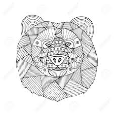 Color these free, fun and easy bears coloring pages. Adult Coloring Book Page Design With The Image Of The Northern Royalty Free Cliparts Vectors And Stock Illustration Image 55023732