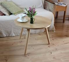 Round Side Table Small Coffee Table Three Legged Table Wooden Cofee Table Space Saving Furniture Mid Century Small Coffee Table Round Side Table Round Coffee Table