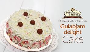 Birthday Cake Ribbons And Balloons Cake Images Introducing Cake Of The Month Gulabjam Delight Cake The Great Indian Sweet Now Takes An Innovative Look Yes Try Cake Online Cake Delivery Cake Delivery
