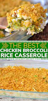 Chicken Broccoli Rice Casserole Main Course No Soup With Velveeta Cheese Fantastic Flavour Recipe In 2021 Chicken Broccoli Rice Casserole Chicken Broccoli Rice Recipes Using Rotisserie Chicken