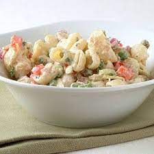 Add fruit cocktail, pineapple, kaong, nata de coco, cheese, and raisins. Macaroni Salad Bacon Peas Creamy Dijon Dressing Recipe Recipe Summer Pasta Salad Healthy Pasta Salad Recipes Pasta Salad Recipes