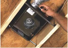 It would appear to be easier to install a wall or floor fan and direct exhaust down and then out through basement wall (just above ground). Choosing And Installing A Bathroom Vent Fan Fine Homebuilding