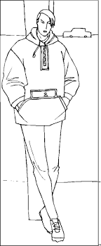 Jugendlicher Lehnt An Laterne Ausmalbild Malvorlage Kinder