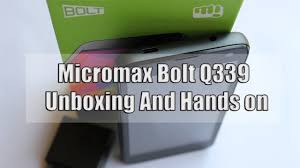 Micromax Bolt Q339 Unboxing and Hands ...