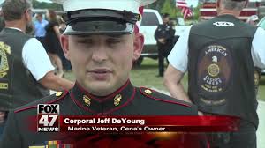 Marine dog with cancer gets tear-filled farewell