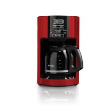 Removable water reservoir and filter basket lift out for convenient filling and cleaning. Mr Coffee 12 Cup Programmable Coffee Maker Rapid Brew Red Walmart Com Walmart Com