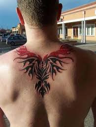 Black Red Phoenix Tattoo Tribal Kirmizi Siyah Anka Kusu Dovmesi Kus Dovmeleri Dovme Anka Kusu Dovmeleri