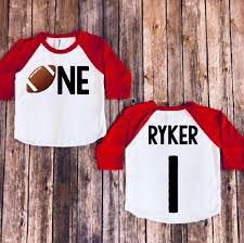 Birthday Outfits For 14 Year Olds Football Baby One Year Old Boys Outfit Baby Sports Etsy Birthday Boy Shirts Toddler Football Football Birthday Party
