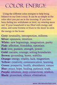 Look On The Chart To See How To Use Color Energy Then