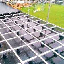 So long as moisture does not get behind the metal wall to rot the wooden it's attached to. Outdoor Raised Floor Pedestal Pedestal Oakio Plastic Wood Building Materials Co Ltd Adjustable For Decking Home