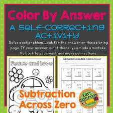 Subtracting Across Zero By Number Student Activitystudents Solve Subtraction Problems And Get Instant Feedback I Math Addition Subtraction Classroom Printables