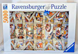 Sistine chapel (5000 piece puzzle by ravensburger). Sistine Chapel 5000pc Ravensburger Puzzle Michelangelo Vatican Ceiling Paintings 1902084138