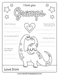 Download I Love Dad Coloring Page Free Printable Views From A Step Stool