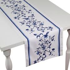 Spode Blue Portofino 72 Table Runner Multi Blue Table Runner Table Runners Fabric Table Runner
