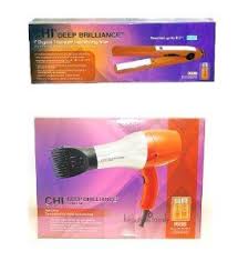 Chi Deep Brilliance Flat Iron Chi Deep Brilliance Hair Dryer Orange Combo Set Highly Textured Hair Curly Hair Options Chi Hair Dryer
