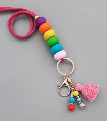 Teacher Lanyard Lanyard Beaded Lanyard Lanyard With Id Etsy Beaded Lanyards Teacher Lanyard Clay Keychain