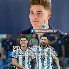 🎙️Julian alvarez : " During our time in the Copa America, Messi approached  me and praised my performance and said to me, "I heard that you are leaving  Manchester City, where will
