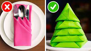 23 Fun Ways To Fold The Perfect Holiday Napkin Youtube Christmas Napkin Folding Napkin Folding Diy Christmas Napkins