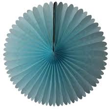 13 Lt Blue Tissue Paper Fan Party Decorations The Party Darling