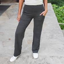 Fleece Lined Straight Leg Charcoal Grey Lounge Pants - Grace and Lace