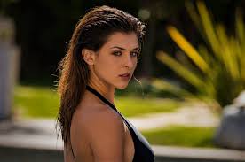 Leah Gotti, model, women, looking at viewer, face, swimming pool |  1986x1315 Wallpaper - wallhaven.cc