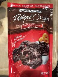 Snack Factory Pretzel Crisps Dark Chocolate Crunch New Bigger Bag 22 Oz Snackfactory Snack Factory Chocolate Crunch Snacks