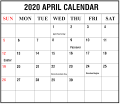 Printable April 2020 Calendar With Holidays Plan Free Printable Calendar Temp In 2020 Free Printable Calendar Templates Custom Calendar Printable Calendar Template