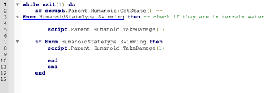 Code and register a callback that is invoked by roblox when specific events happen articles 2 min. Terrain Water Script That Takes Away Player Health Scripting Support Devforum Roblox