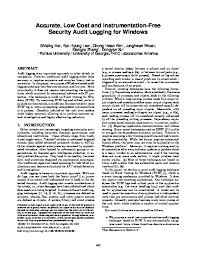 Check spelling or type a new query. Accurate Low Cost And Instrumentation Free Security Audit Logging For Windows S3 Lab Software Systems Security Laboratory