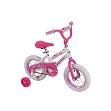 Huffy 52896 12 Steel Bicycle Frame Girls Sea Star Bike White Pink Color Review Pink Bike Steel Bicycle Bike With Training Wheels