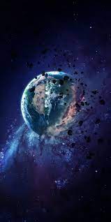 Apocalyptic Earth Space Art 1080x2160 Wallpaper Space Art Solar System Wallpaper Iphone Wallpaper Earth