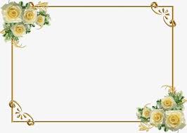 Golden Flower Border Png And Clipart Flower Border Flower Border Png Golden Flower