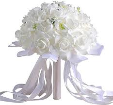 Master floral designer margaret flis demonstrates how to make an easy wedding bouquet. Muyi Crystal Roses Bridesmaid Wedding Bouquet Bridal Artificial Silk Flowers Price From Jumia In Kenya Yaoota