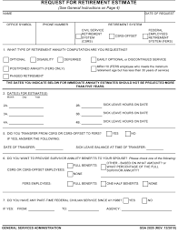 Gsa Form 2828 Download Fillable Pdf Request For Retirement