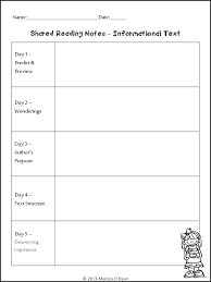 Fifth Grade Freebies Shared Reading In The Upper Grades Freebie Shared Reading Reading Informational Texts Reading Graphic Organizers