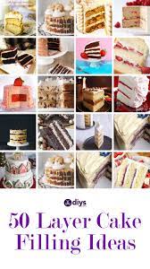 Round wedding cake shapes can get layered with strawberry, coconut, and other types of fillings. 50 Layer Cake Filling Ideas How To Make Layer Cake Recipes