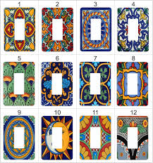 Tired of boring plastic covers? Mexican Talavera Switchplate Light Switch Cover Double Toggle Or Rocker