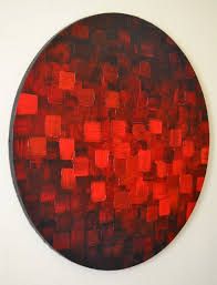 Abstract Black And Red Paintings Original Contemporary Fine Art Abstract Textured Art Black Red Painting Modern Palette Knife Artwork 20 Round Canva Red Artwork Abstract Tree Painting Red Art